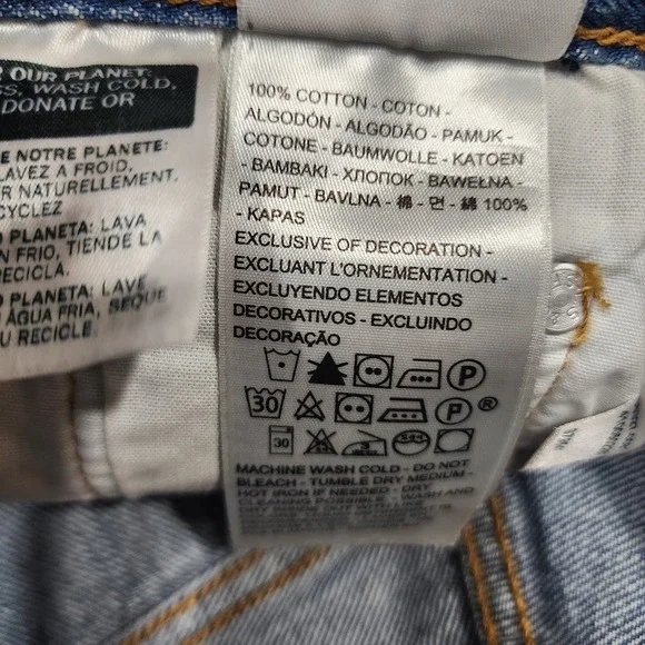 Levi's 501 Denim‎ Shorts Premium Button Fly Distressed Cut Off Size 25 - Picture 9 of 13